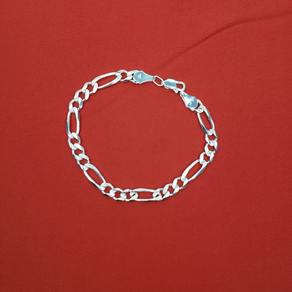925 Solid Sterling Silver Bracelet For Men 22cmm View 6